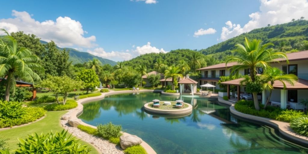 Spa resort representing health and wellness in insurance.