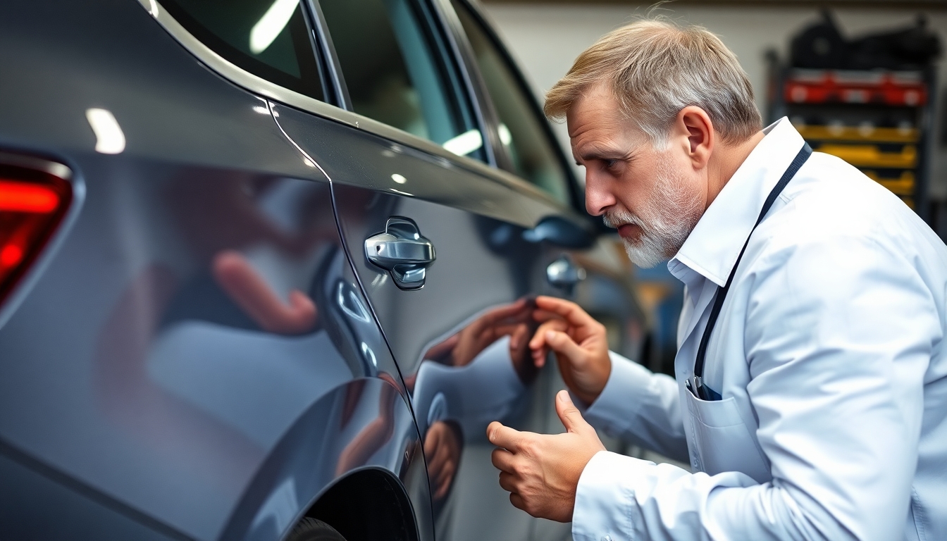 Kfz-Sachverständigenbericht: Experte untersucht Unfallauto