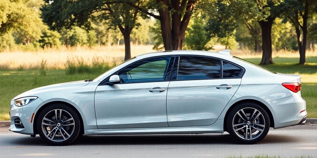 Einzelfahrerrabatt: Ein Auto in einer ruhigen Umgebung.