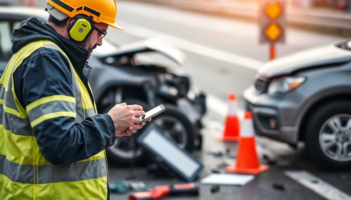 Sachverständiger bei der Unfallanalyse