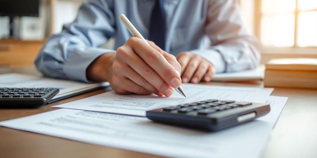 Sondereinstufung: Person füllt ein Formular aus.