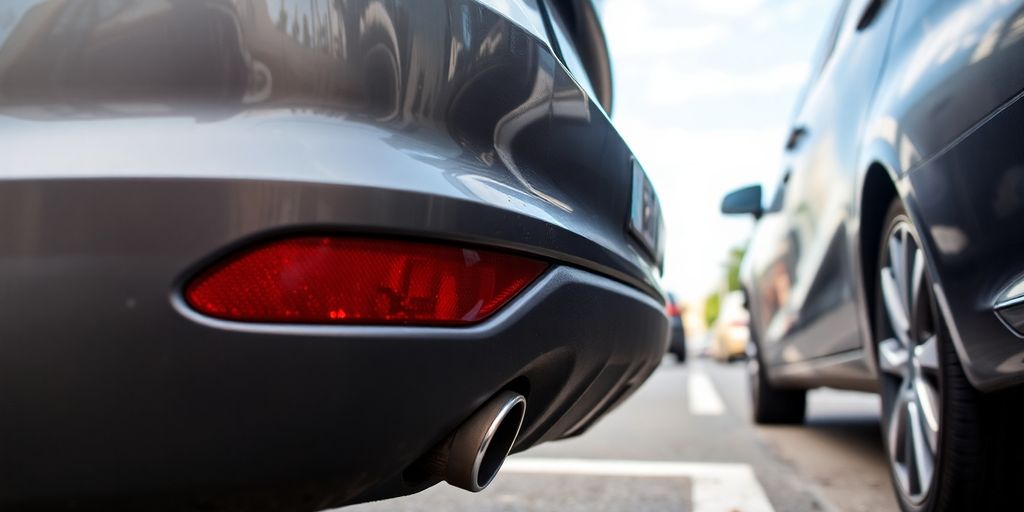 Zwei Autos mit Bagatellschäden nach einem Auffahrunfall.
