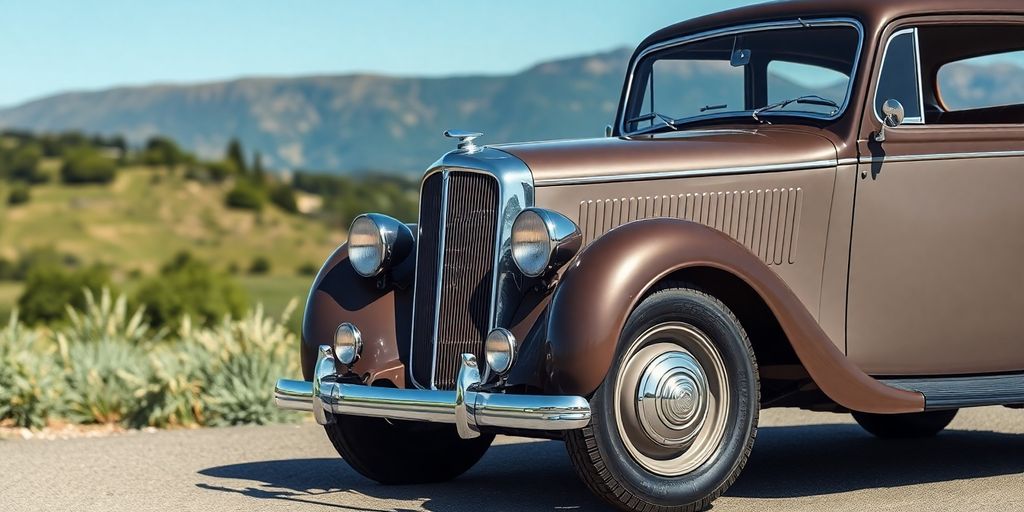 Fahrzeugbewertung für Oldtimer: Oldtimer in malerischer Umgebung