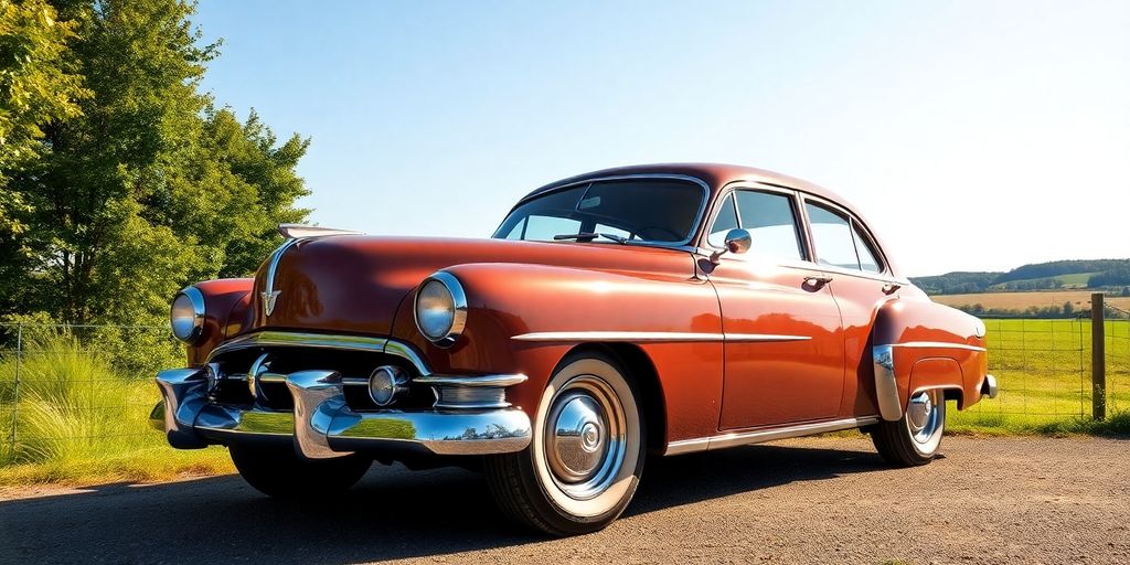 Fahrzeugbewertung für Oldtimer: roter Oldtimer 