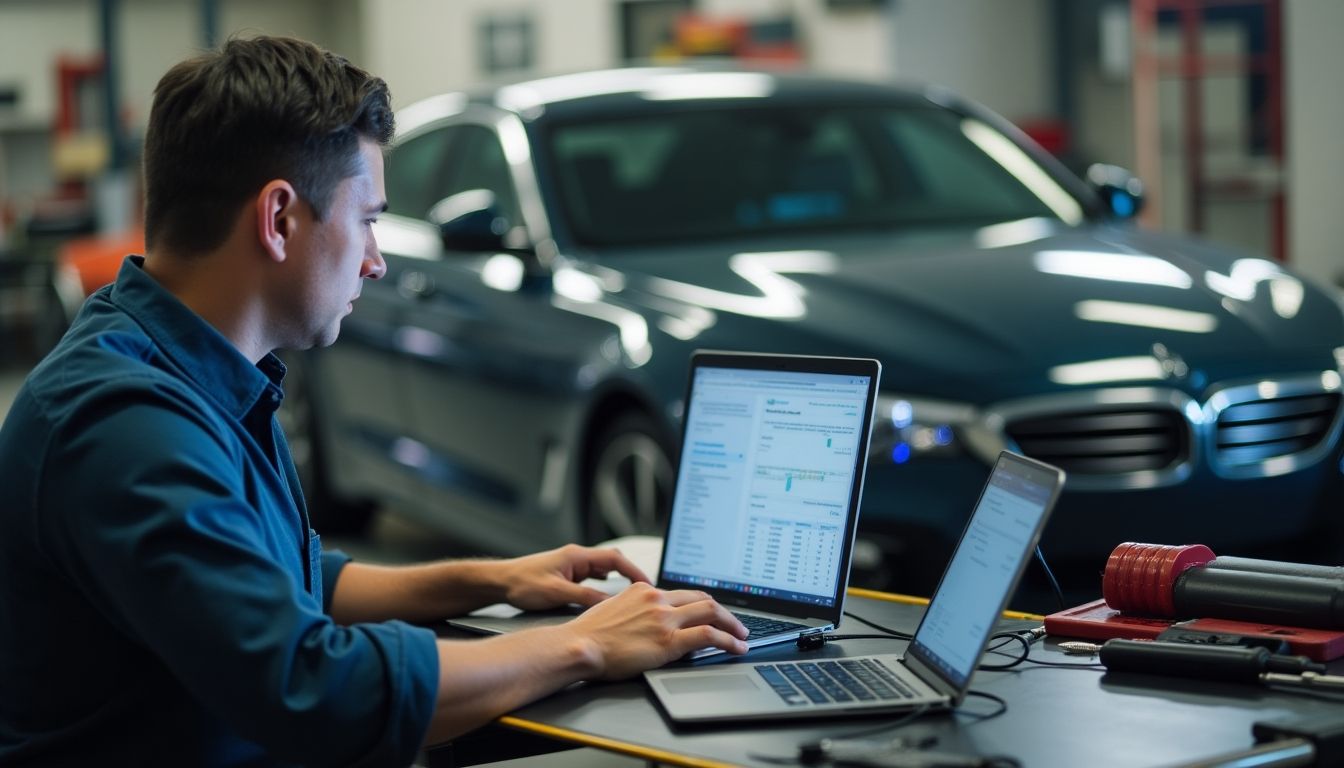 Sachverständiger erstellt Fahrzeugbewertung am PC