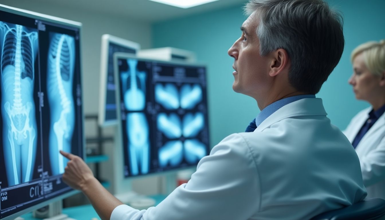 Arzt prüft Diagnose zur Feststellung der Vollinvalidität