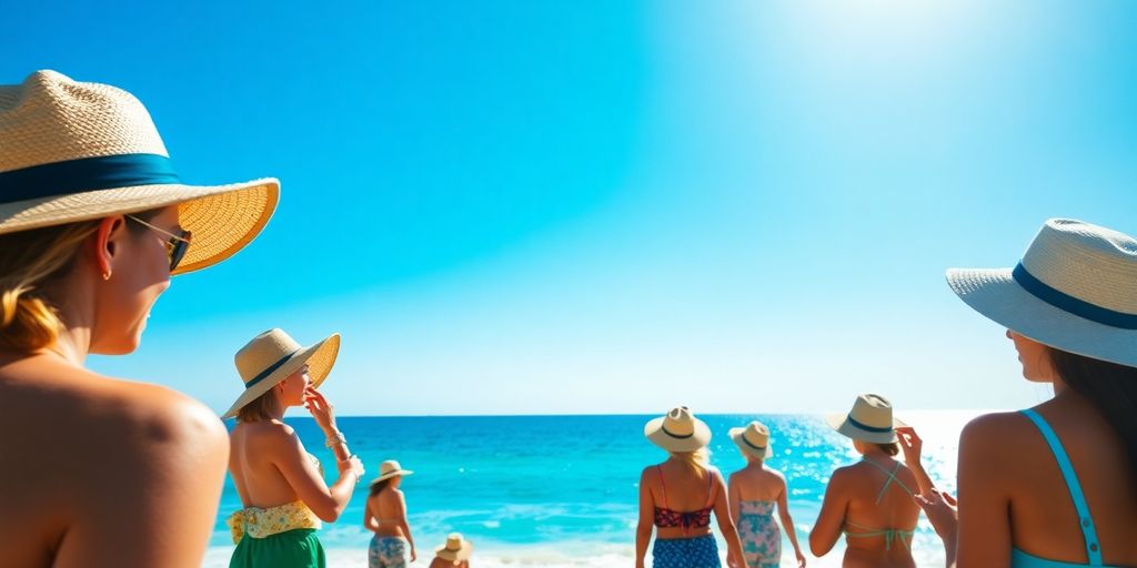 Prävention von Sonnenbrand: Sonnencreme, Sonnenschutz, Strand, Sonne, Vorbeugung