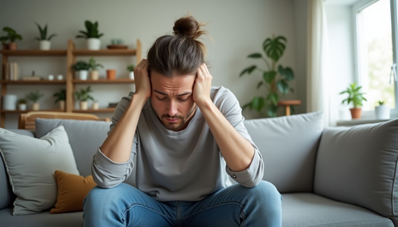 Übermüdung: Erschöpfte Person ist sehr müde