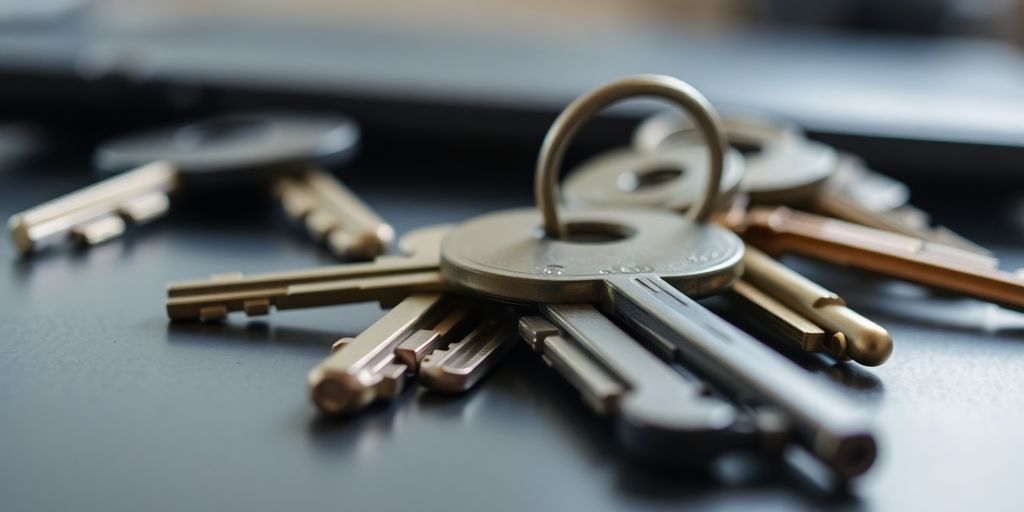 Verlust dienstlicher Schlüssel: Ein verlorenes Schlüsselsatz auf einer Oberfläche.