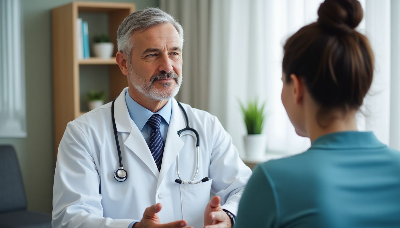 Arzt erklärt Krampfanfälle.