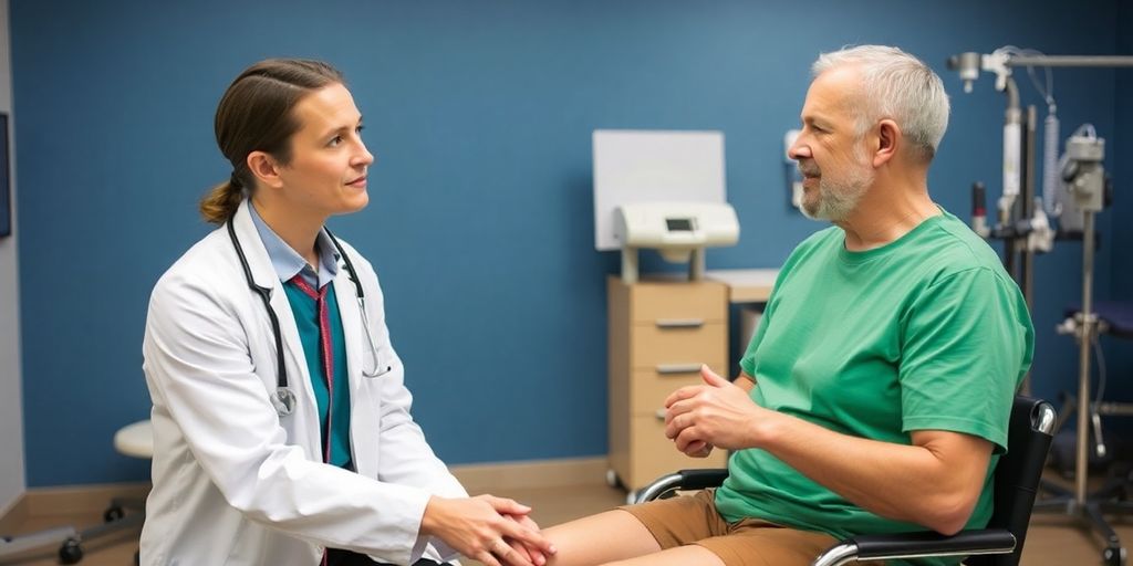 Medizinische Untersuchung zur Feststellung von Restinvalidität.