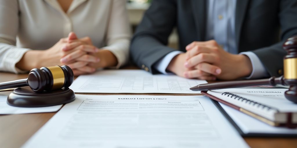 Ehepaar diskutiert über Rechtsschutz in der Ehe.