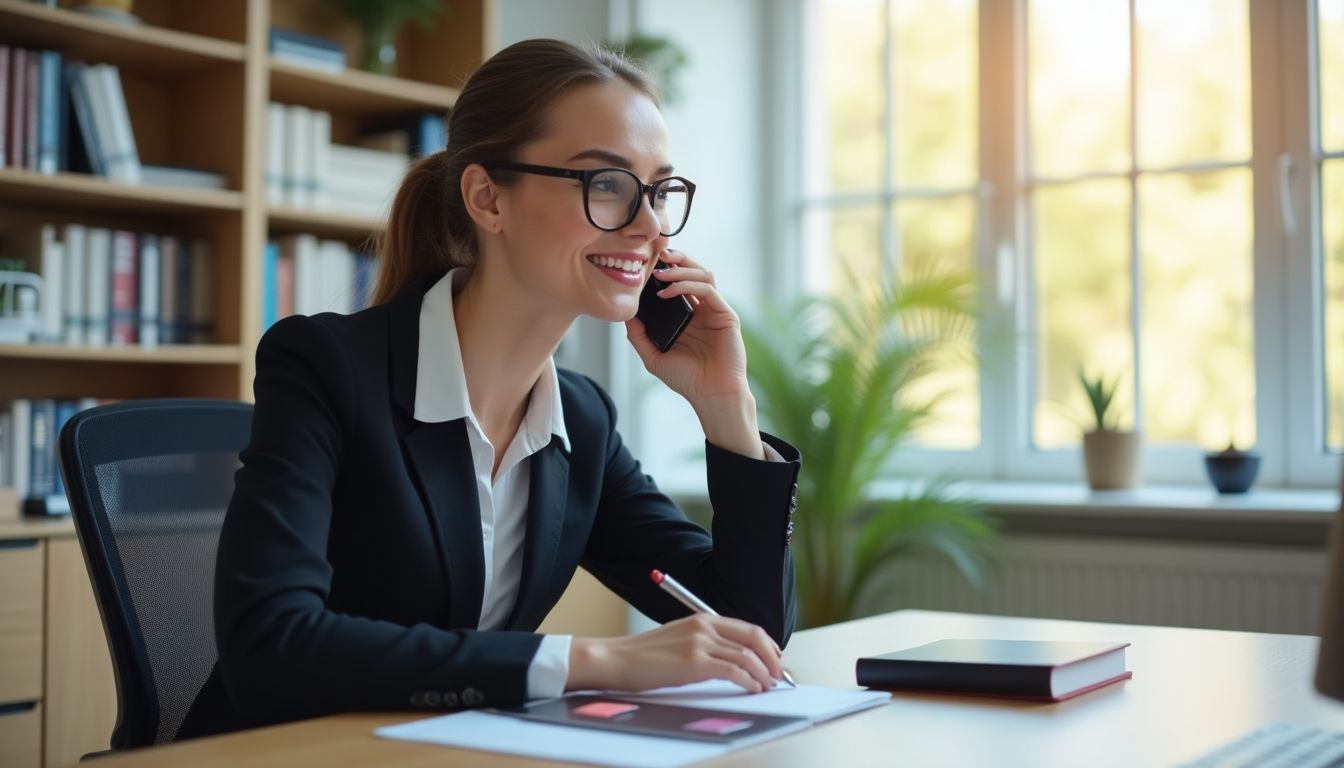 Rechtsanwältin erbringt telefonische Rechtsberatung