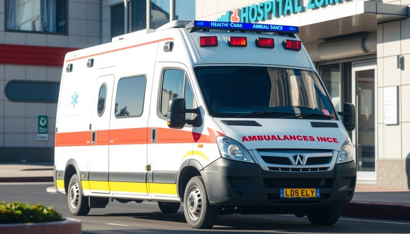 Ambulance representing transport costs in private health insurance.