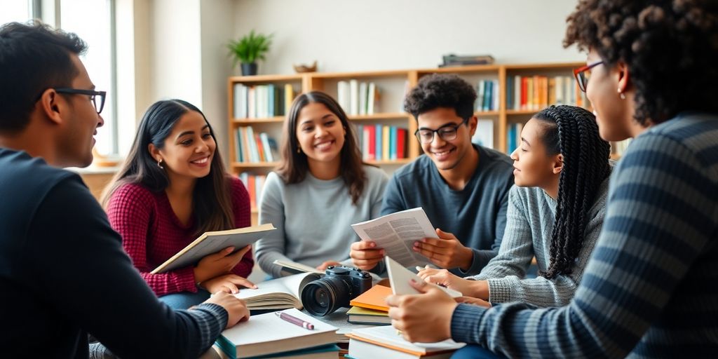 Diskussion über Studentenrechtsschutz in einer Studiengruppe.