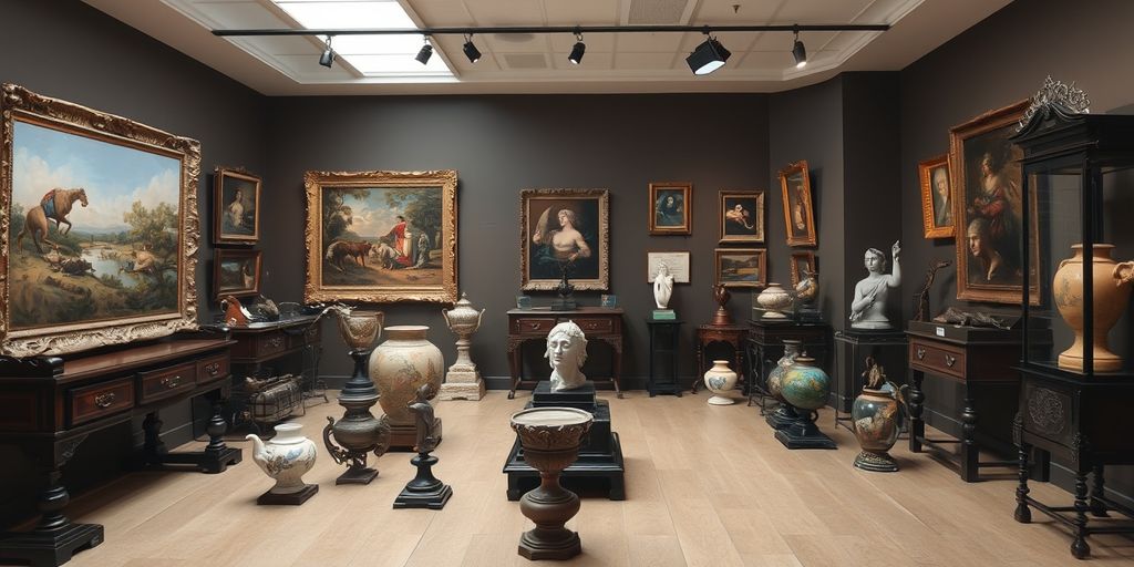 Valuable artifacts in a secure exhibition space