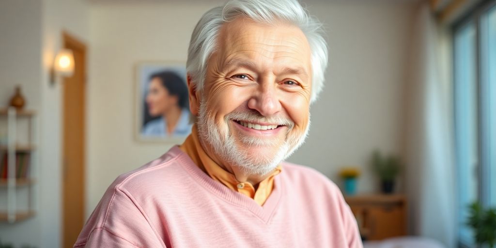 Betroffener Mann bekommt Nachtpflege.