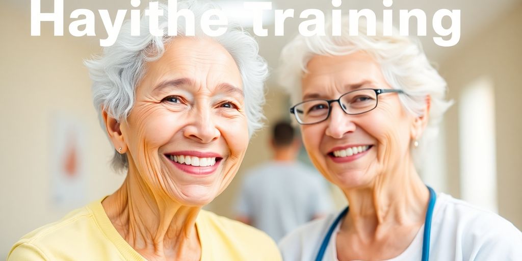 Lächelnder älterer weißer Mensch in hellem Umfeld.