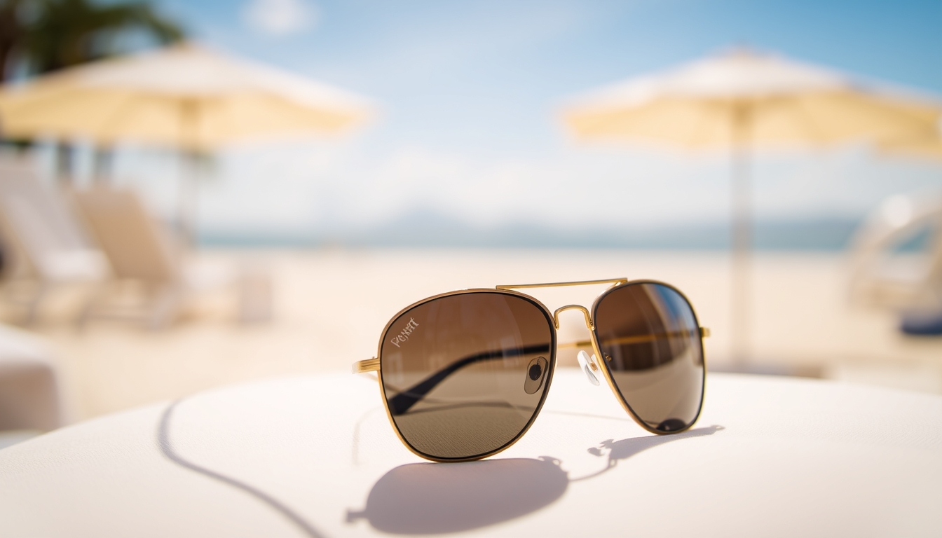Stylish sunglasses representing eye protection and fashion.