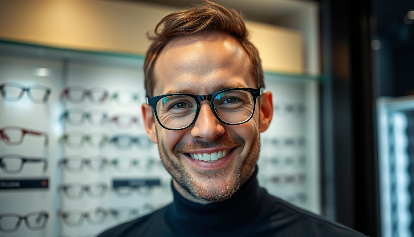 Brillenversicherung: Kunde beim Optiker