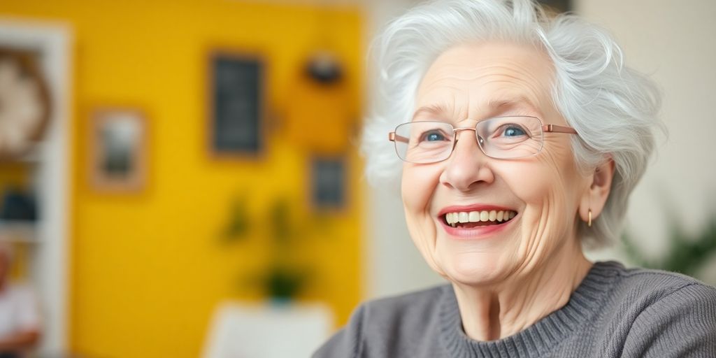 Seniorin bekommt Demenzpflege im Pflegeheim