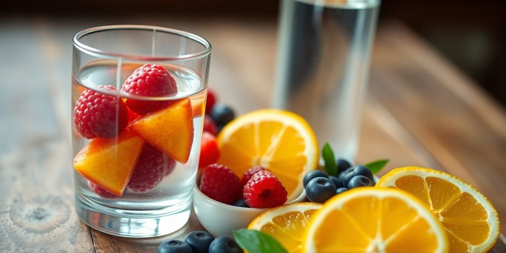 Buchinger Heilfasten mit Früchten und Wasser.