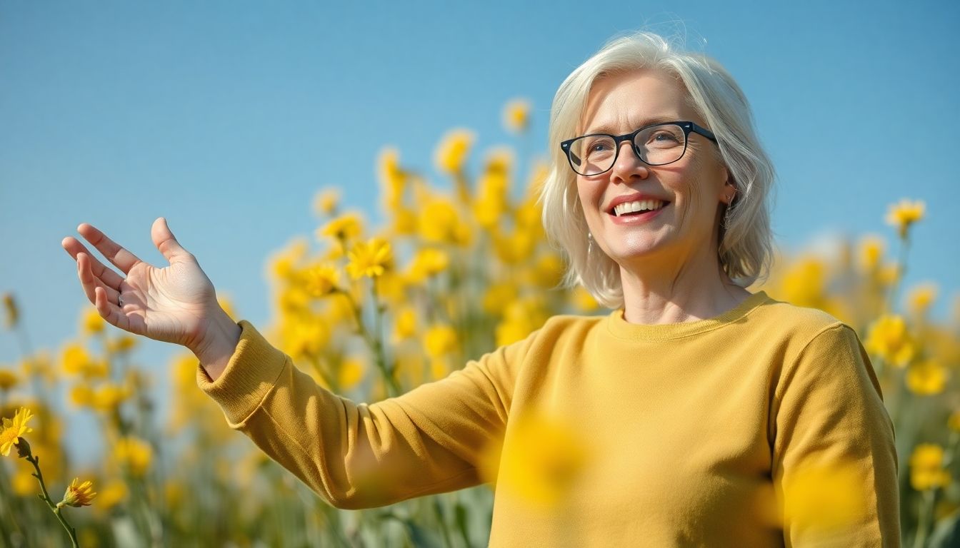 Funktionelle Bewegungslehre: Therapeut lächelt und zeigt auf eine Übung