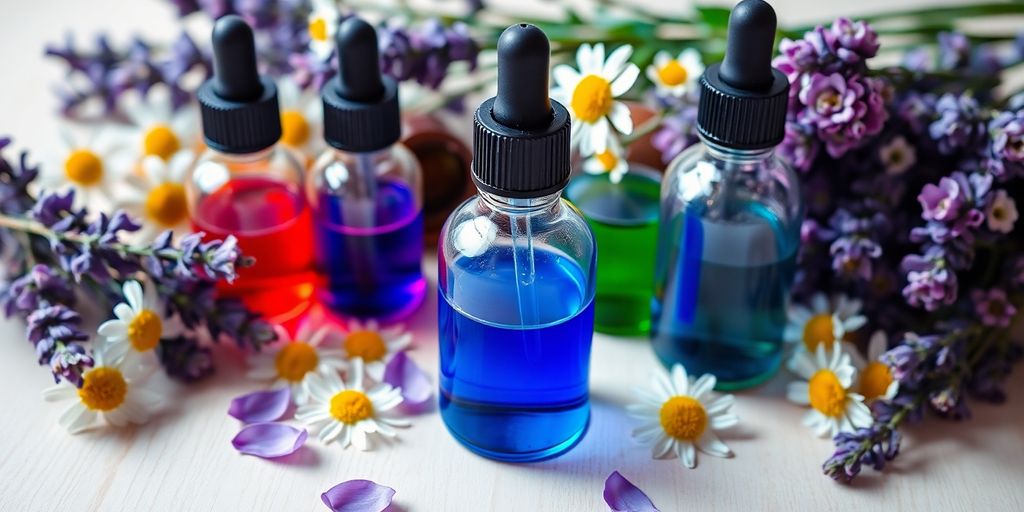 Ätherische Öle, Blumen, entspannende Atmosphäre