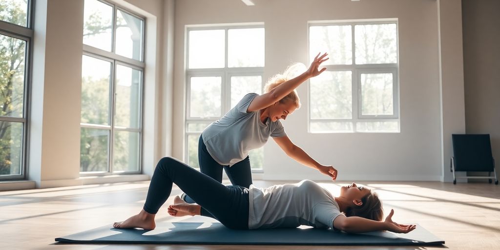 Patient bei Physiotherapie nach Laminektomie