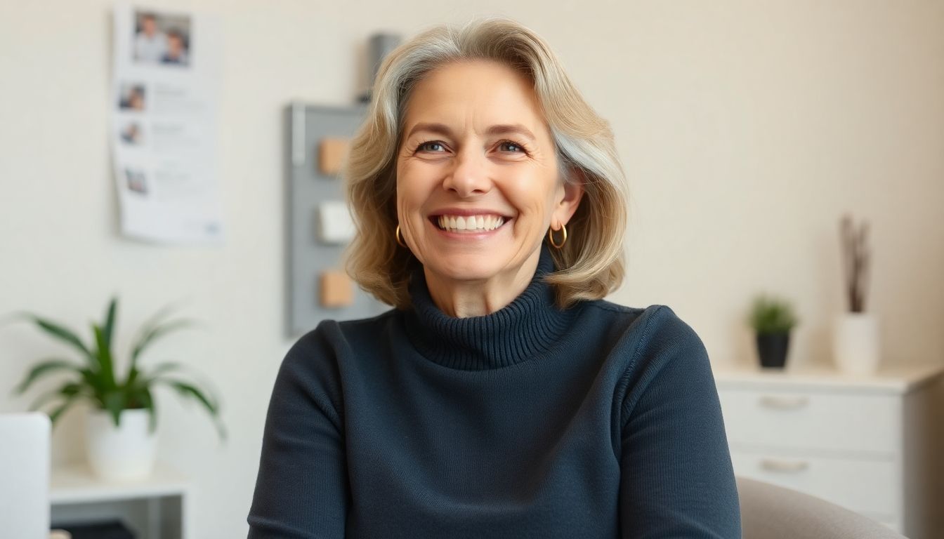 Chirotherapie bei speziellen Patientengruppen: Ältere Frau lächelt nach erfolgreicher Chirotherapie-Behandlung.