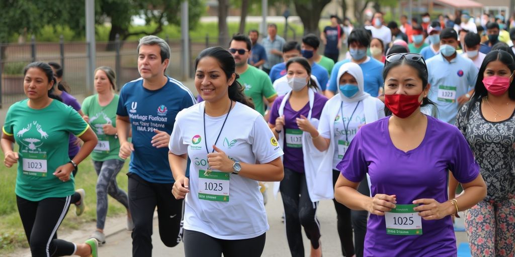 People doing health activities together