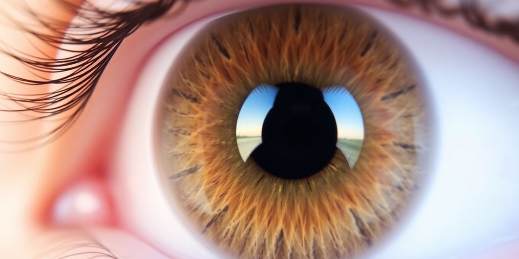 Irisdiagnose: Nahaufnahme Iris mit detaillierten Mustern