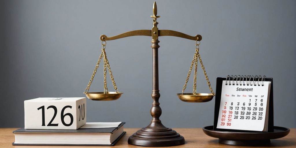 Scale, shield, and calendar icons representing legal protection