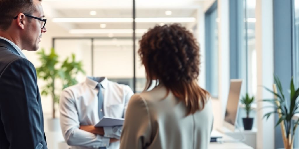 Berater und Klient im Büro