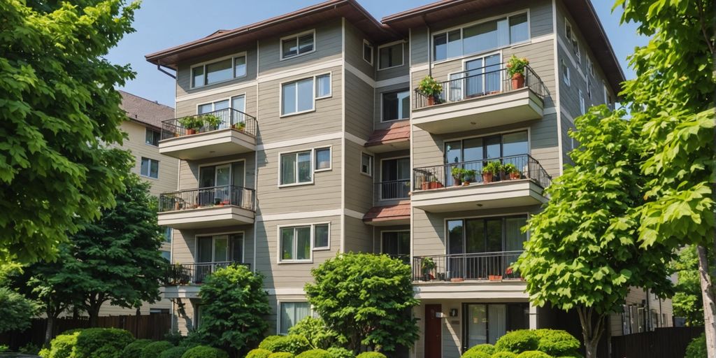 Residential building with greenery
