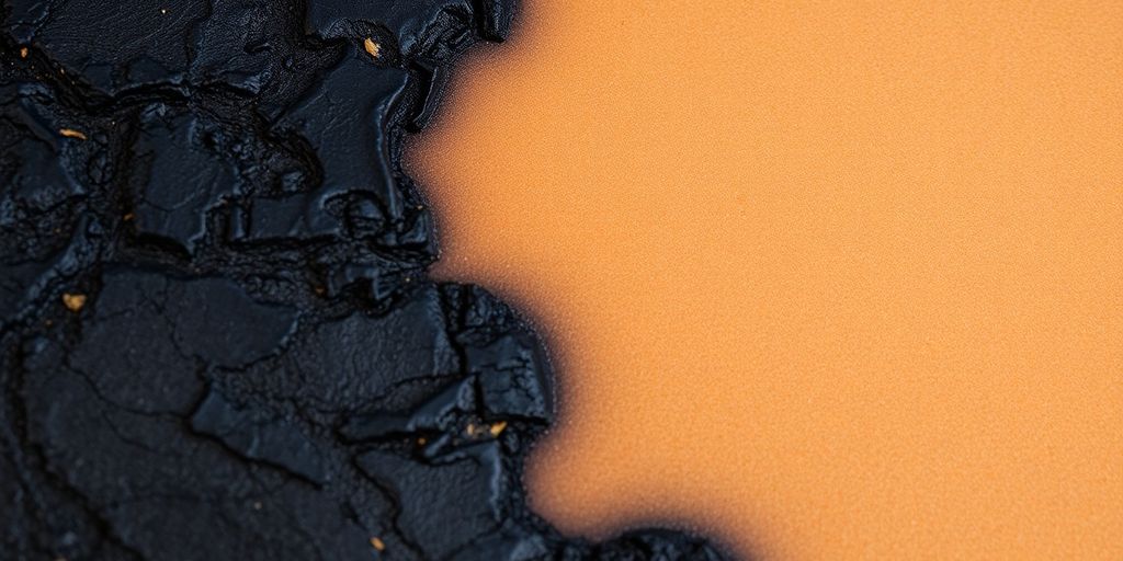 Nahaufnahme von verbranntem Material mit Brandspuren.