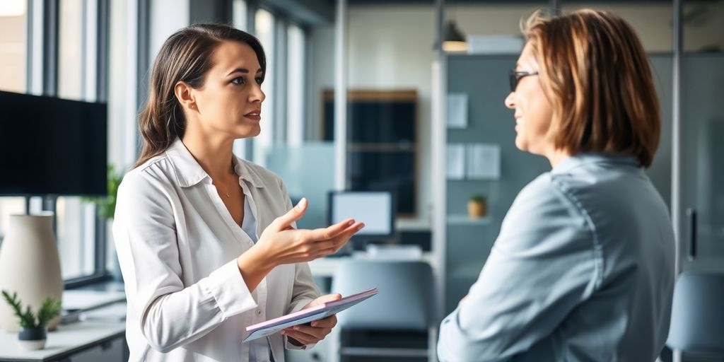 Berater und Kunde im Büro