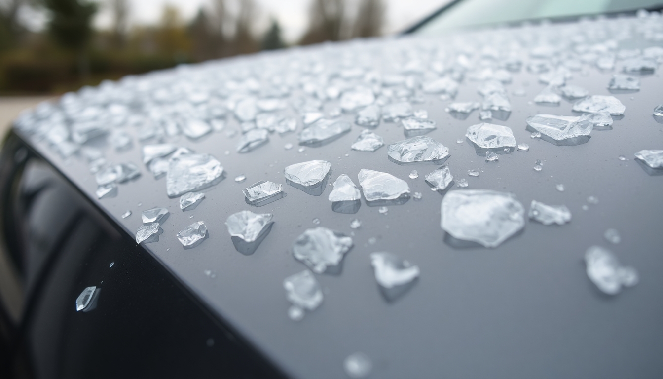 Hagelschaden: Dach durch Hagel beschädigt