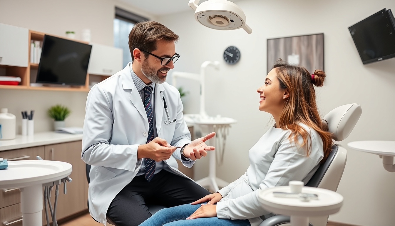 Beratung durch Zahnarzt