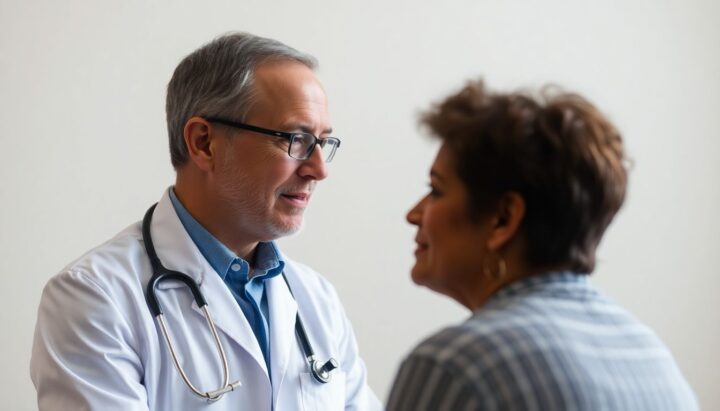 Organspende: Doctor and patient discussing organ donation.