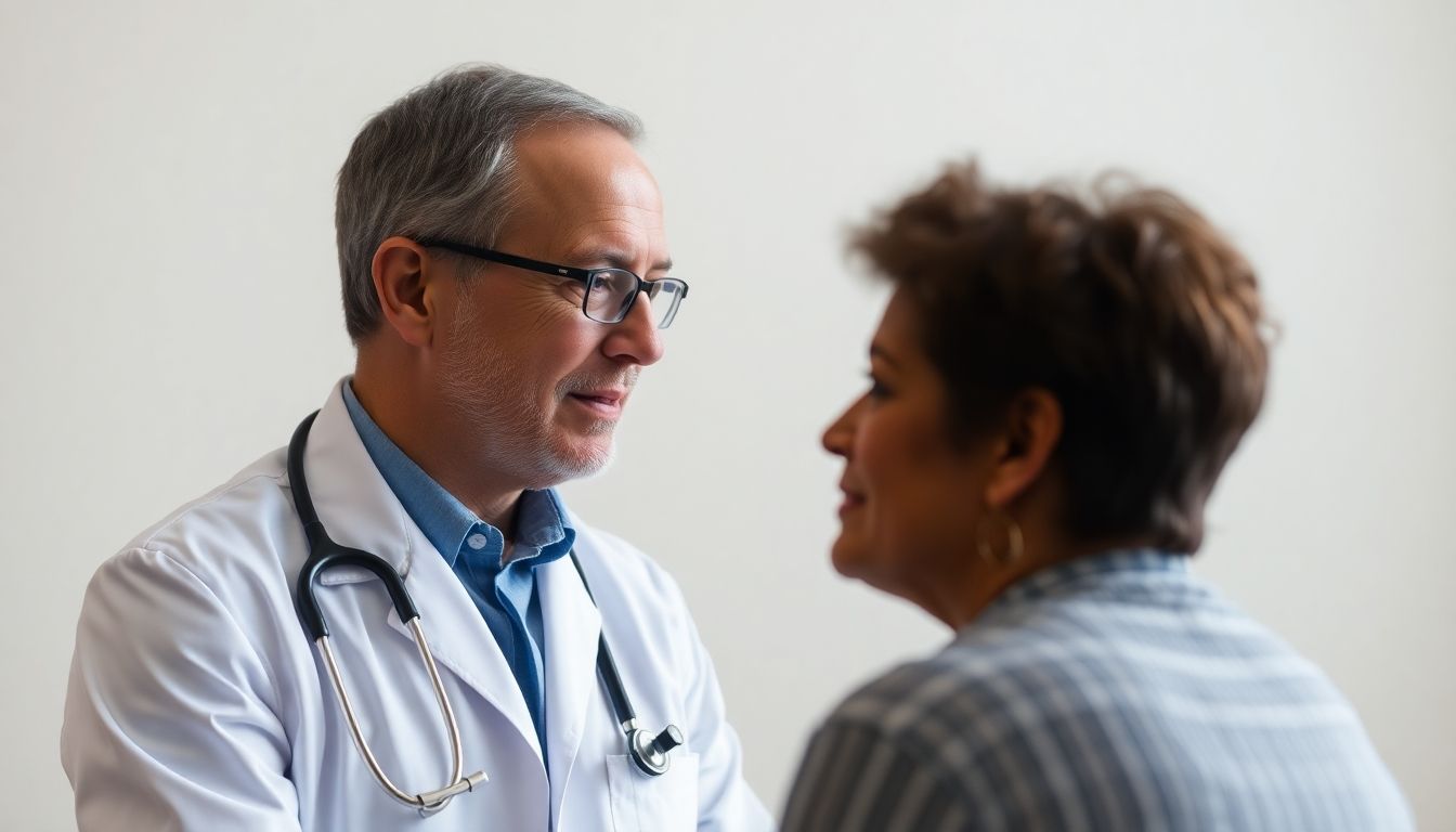 Organspende: Doctor and patient discussing organ donation.