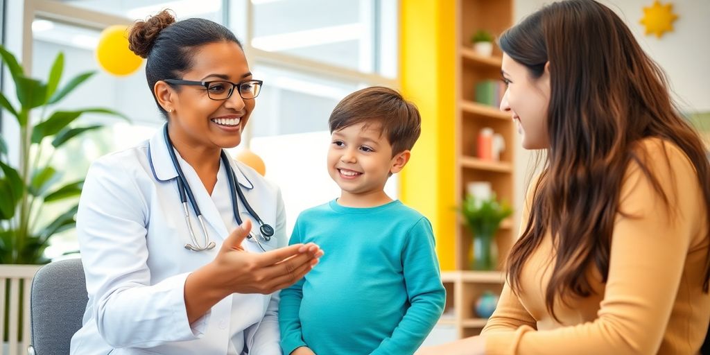 Kinder- und Jugendgesundheit bei der IKK Südwest wird groß geschrieben. Mutter und Sohn freuen sich über die gute Behandlung