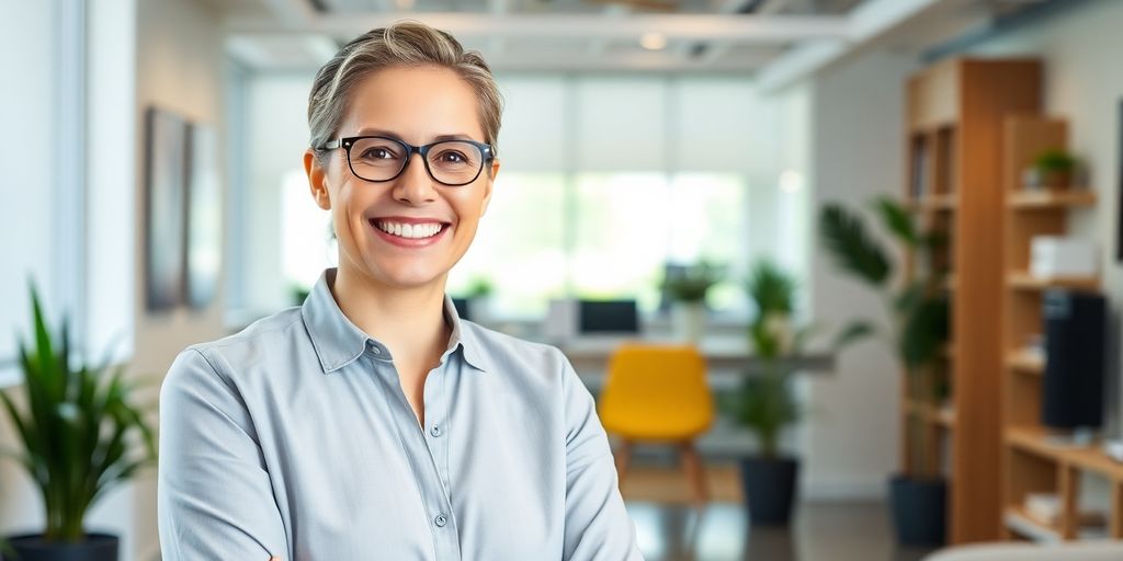 Mitgliedschaft bei der R+V Betriebskrankenkasse: Junge Arbeitnehmerin wechselt zur R+V BKK.