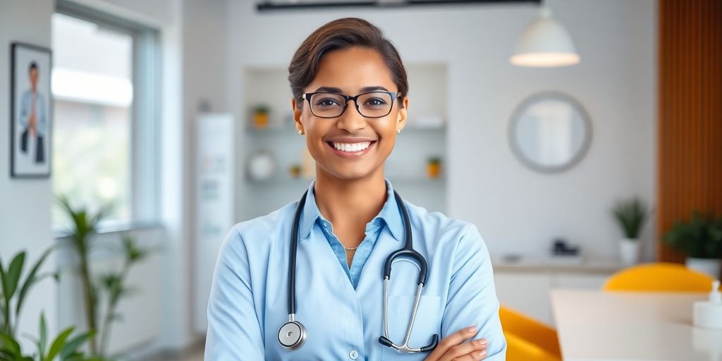 Online-Geschäftsstelle der BKK Akzo Nobel Bayern: Ärztin bietet Onlinesprechstunde