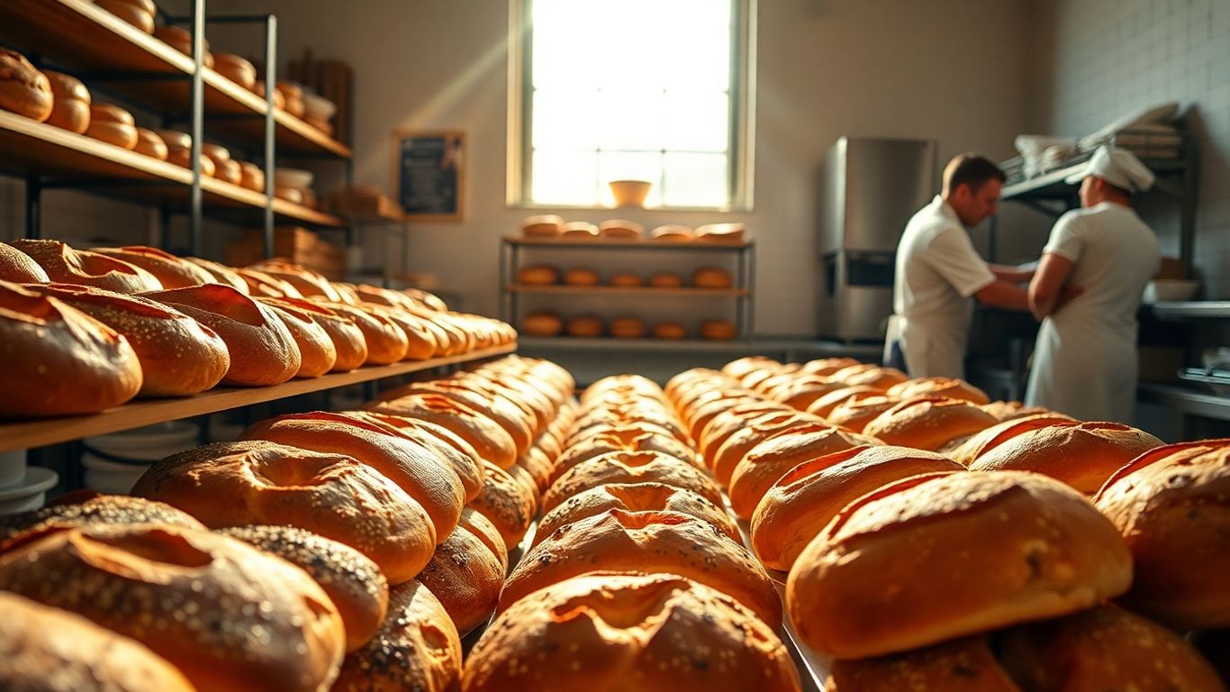 Bäckerei mit Brot und Gebäck