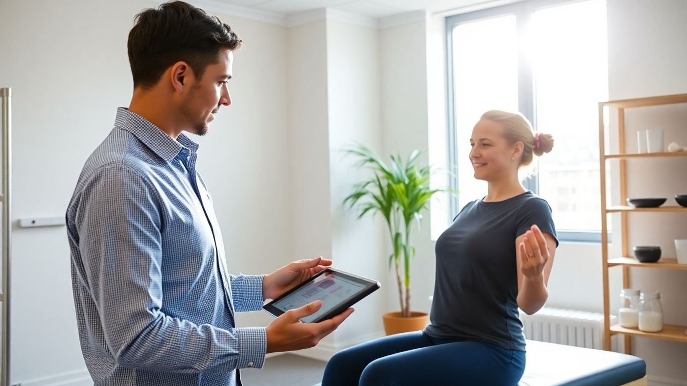Physiotherapie Praxis mit digitaler Technologie