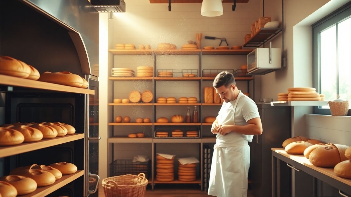 Bäckerei mit Ofen, Brot und Gebäck