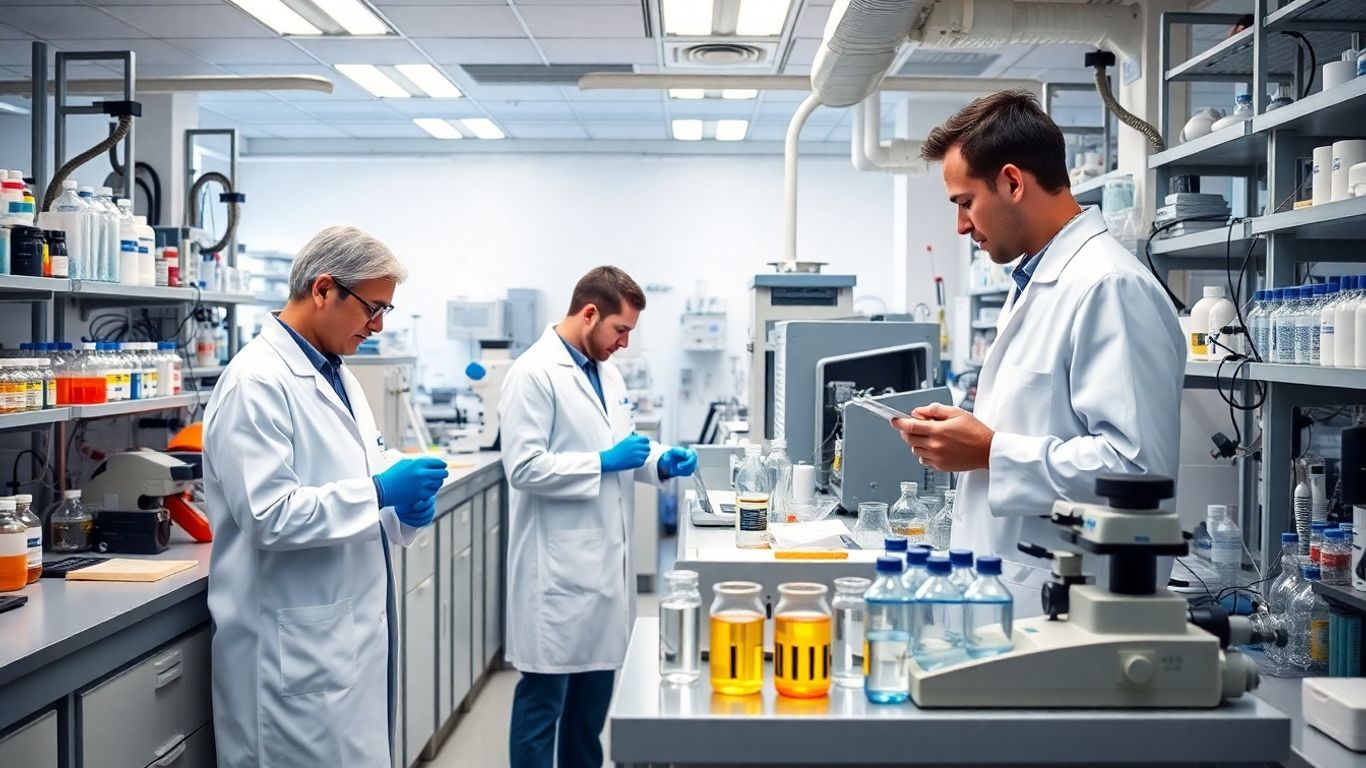 Pharmazeutische Forschung und Produktion im Labor