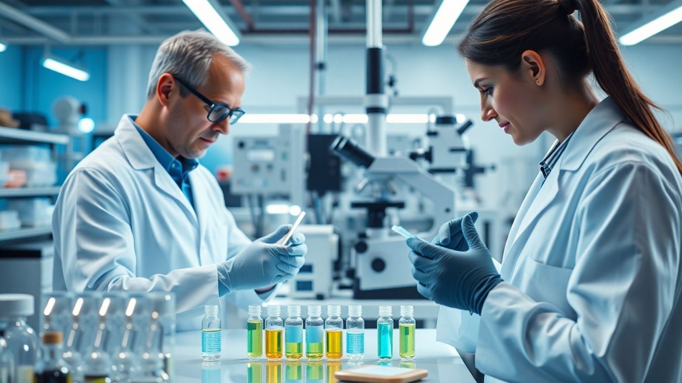 Pharmazeutische Forschung und Produktion im Labor