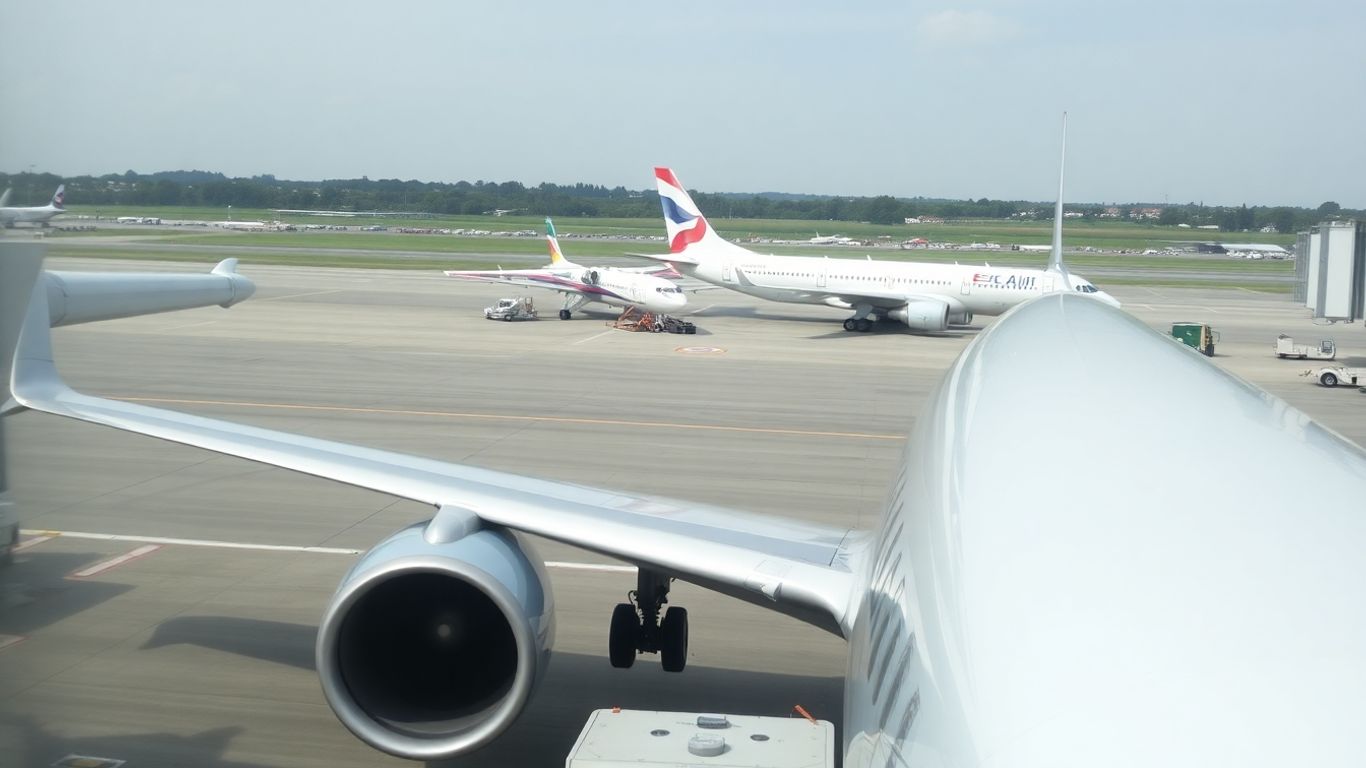 Flugzeuge am Flughafen, regional und groß